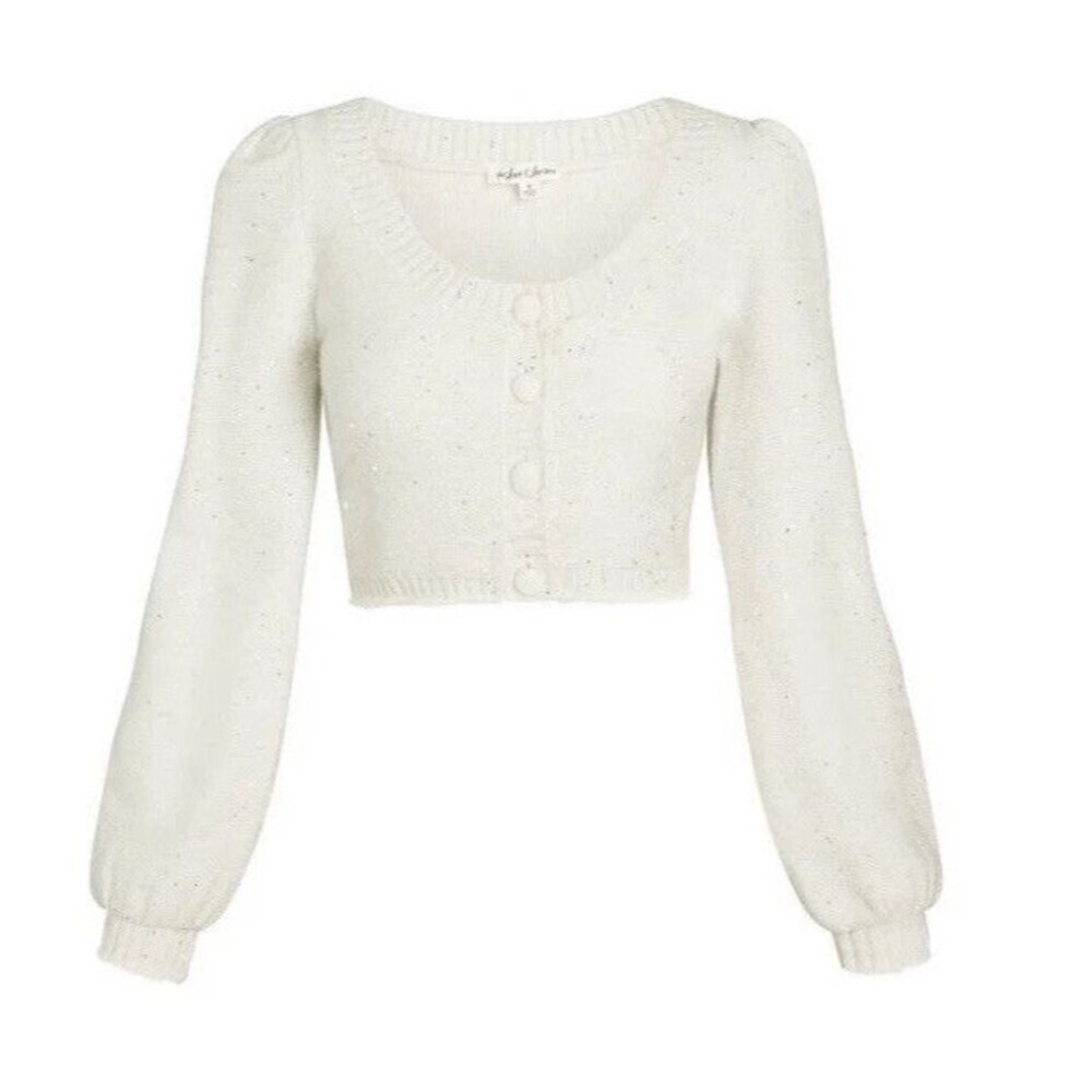 FOR LOVE & LEMONS Odette Glitter Knit Cardigan  Large